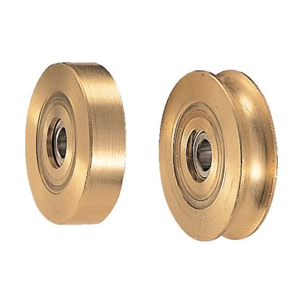 ヨコヅナ ベアリング入 真鍮車 車のみ 40mm 丸 2106 1個 849-5824（直送品）
