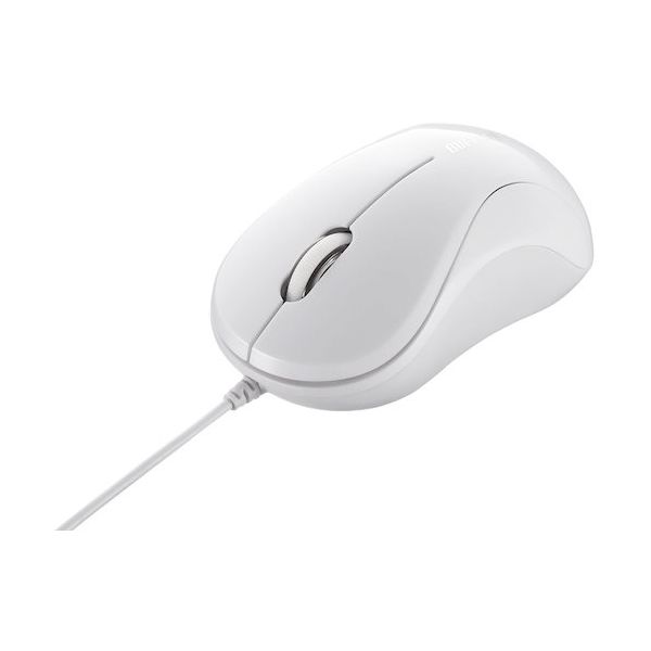 バッファロー 有線 光学式マウス 3ボタンタイプ Sサイズ ホワイト BSMOU050SWHZ 1個 457-6211（直送品）