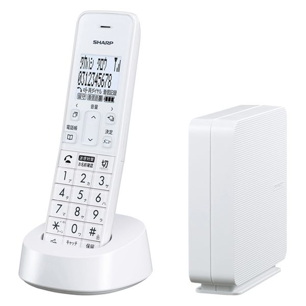 シャープ デジタルコードレス電話機(子機1台)ホワイト系 SHARP JD