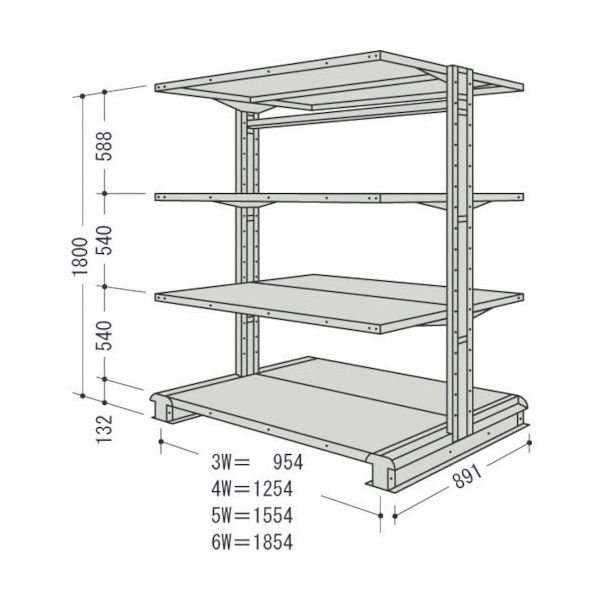 日本ファイリング NF キャンチラック複式1連 CR66S