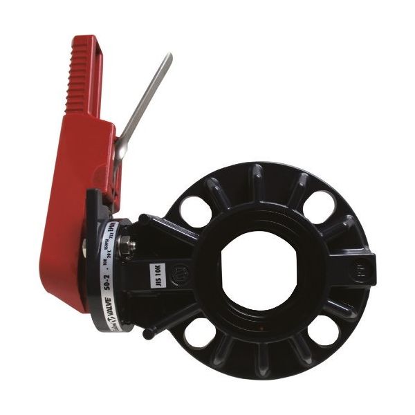 積水化学工業 エスロン バタ 本体材質PVC シール材質FKM JIS10KF 200A BFV2HV 1台 210-4303（直送品）