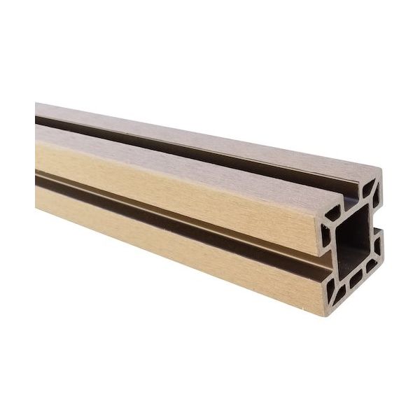 サンセルフ ウッドデッキオリジナルフェンス柱材2本セット ダークブラウン色 10-TS DARKBROWN 2 1セット(2本)（直送品）