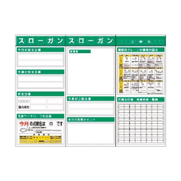 つくし工房 つくし スチール製フラット掲示板3点タイプセット 大タイトル=Dタイプ KG-622D 1組(1個) 185-4280（直送品）