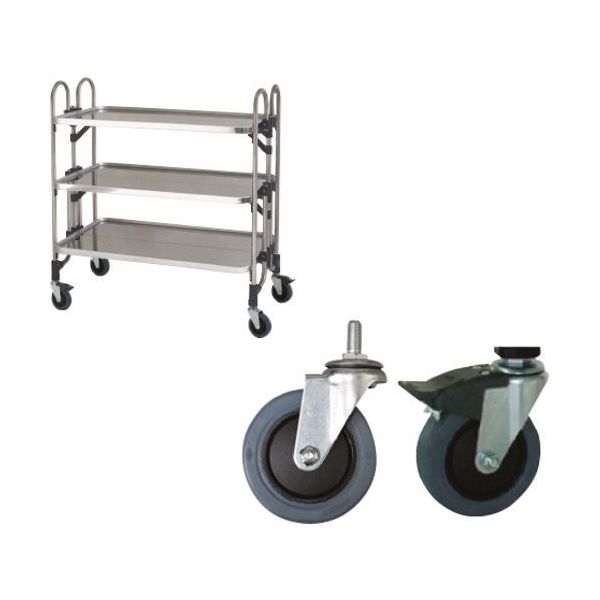 トクヤマ ステンレス パンチング折りたたみ式ワゴン 静かなキャスター仕様 FEOPW-3SE 1台 176-8986（直送品）