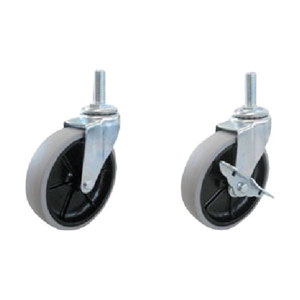 トクヤマ 単輪ウレタン製キャスター125φ CASTー1027 1台分 1台 421-6479（直送品）