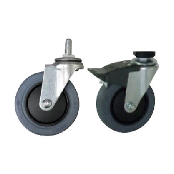 トクヤマ 単輪ゴム製サイレントキャスター100φ CASTー1014 1台分 1台 421-6477（直送品）