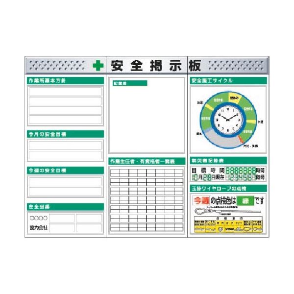 つくし工房 つくし スチール製フラット掲示板3点タイプセット 大タイトル=Cタイプ KG-621AC 1組(1個) 185-4235（直送品）