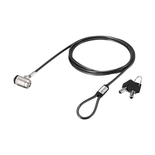 バッファロー BAFFALO シリンダー錠04 ワイヤーロック マスターキー対応 BLC04M 1個 452-0903（直送品）