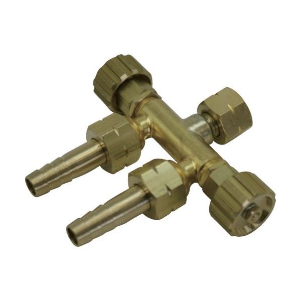 千代田精機 千代田 二又バルブ(アセチレン用) 24666 1個 851-3221（直送品）