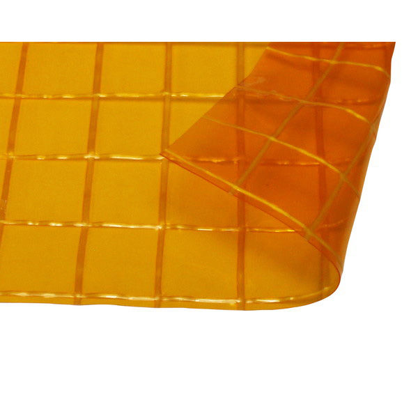 ハイロジック ビニールカーテン 黄色糸入り 幅2000×高さ1000mm 厚み0.55mm 防炎・防虫・UVカットタイプ 1枚（直送品）