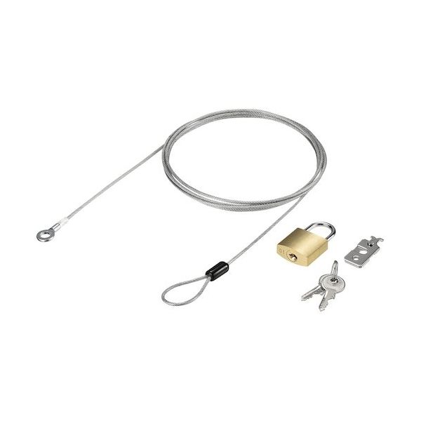 バッファロー 南京錠01+ワイヤー付 統一キー No.1 BLN01T1 1個 452-0885（直送品）