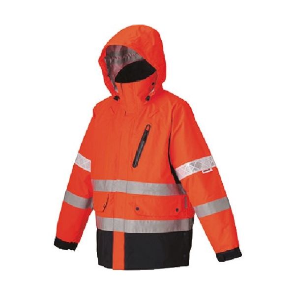 つくし工房 つくし 高視認性防護服(クラス3) 蛍光オレンジ ジャケット M TY-71JM 1着 184-9410（直送品）