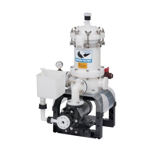 ポンプ付き樹脂製ろ過機 「EGLEー4ーCー5ーT」 ~6000L/h (PVDF製) 250mm4本用 50Hz EGLE-4-C-5-T（直送品）