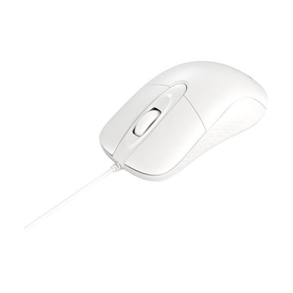 BUFFALO 【期間限定2025年9月30日まで】 有線光学式 3ボタン 防水防塵マウス ホワイト 簡易包装 BSMOUWPWHZ 1個（直送品）