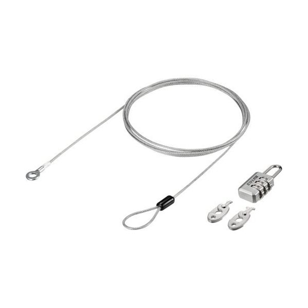 バッファロー BAFFALO 3桁ダイヤル式南京錠+ワイヤー付+3種キー BLDN3W3 1個 452-2421（直送品）