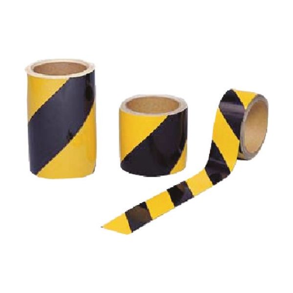つくし工房 つくし ダイヤテープ(黄/黒)反射式 45mm幅 TP-20 1巻 184-7862（直送品）