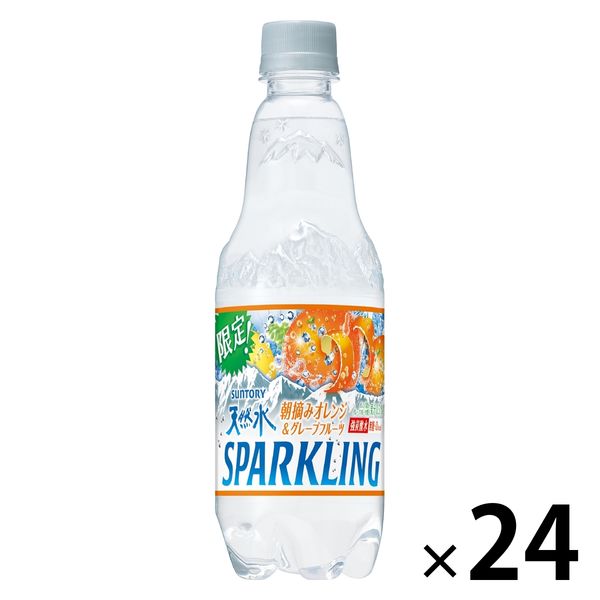 サントリー天然水スパークリング 朝摘みオレンジ＆グレープフルーツ 500ml 1箱（24本入）