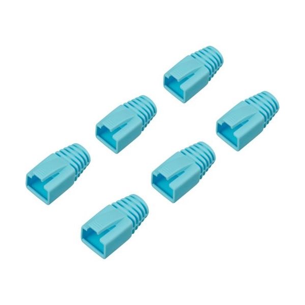 バッファロー BUFFALO 先付け用コネクター保護カバー6個入り ブルー BLABRJ45BL6 1袋(6個) 430-5954（直送品）
