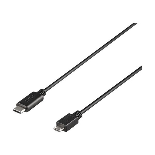 バッファロー BAFFALO USB2.0ケーブル CーmicroB 2m ブラック BU2CMB20BK 1個 453-8192（直送品）