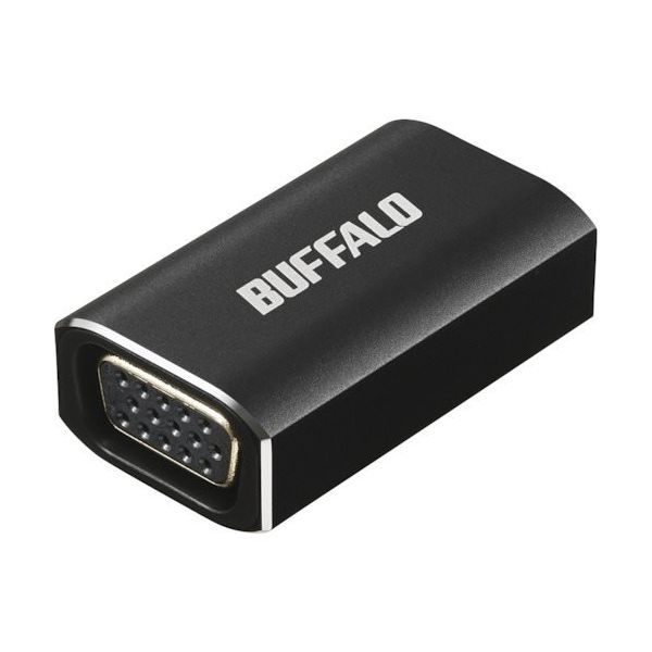 バッファロー BAFFALO HDMI to VGA変換アダプター ブラック BHDVGADBK 1個 452-9104（直送品）
