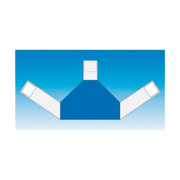 つくし工房 つくし 資格者表示ゼッケン背面用 ブルー無地 TY-202HM 1着 184-3283（直送品）