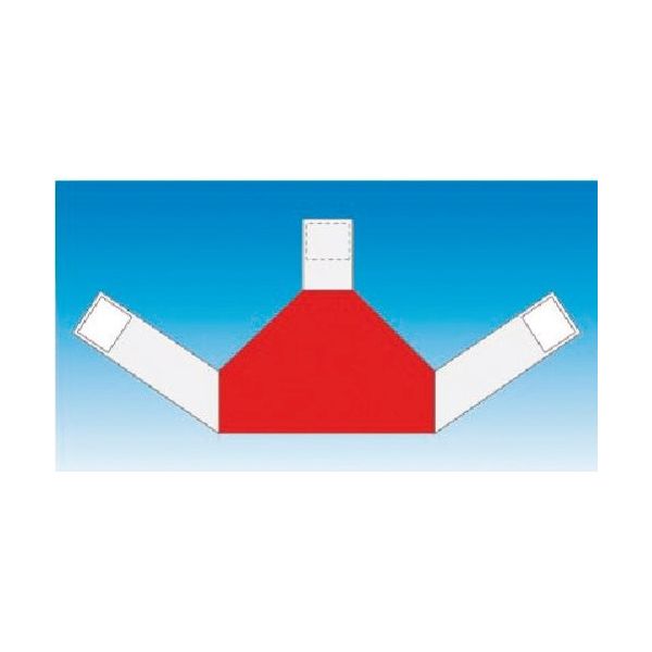 つくし工房 つくし 資格者表示ゼッケン背面用 レッド無地 TY-202FM 1着 184-6504（直送品）