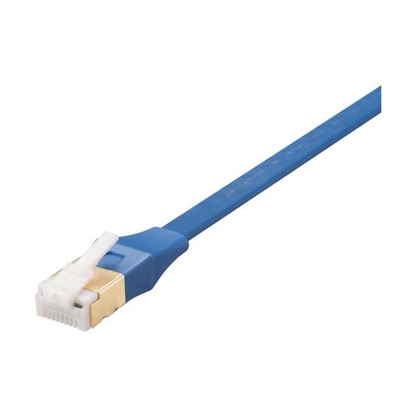 バッファロー ツメ折れないCat7 LANケーブル フラット 1m ブルー BL7TF10BL 1個 430-5947（直送品）