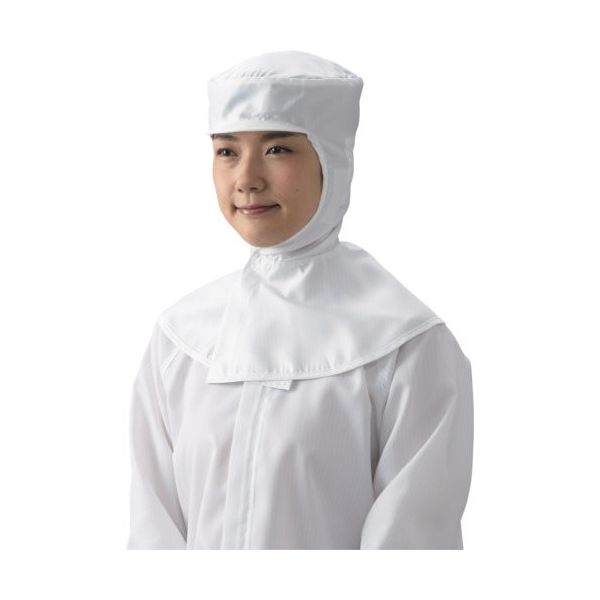 ガードナー ADCLEAN フード ツバ・後調整ベルト付 ホワイト LL 421-4047111 1枚 120-6765（直送品）