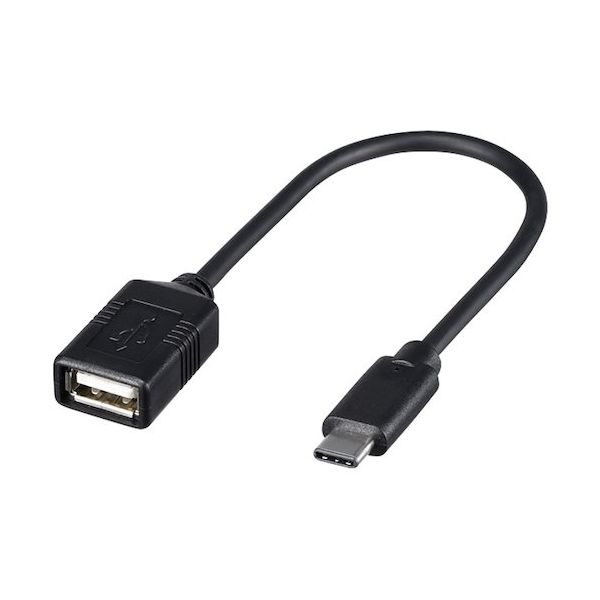 バッファロー BAFFALO USB2.0変換ケーブル(Aメス to C) 0.15m ブラック BSUAMC2015BK 1個（直送品）