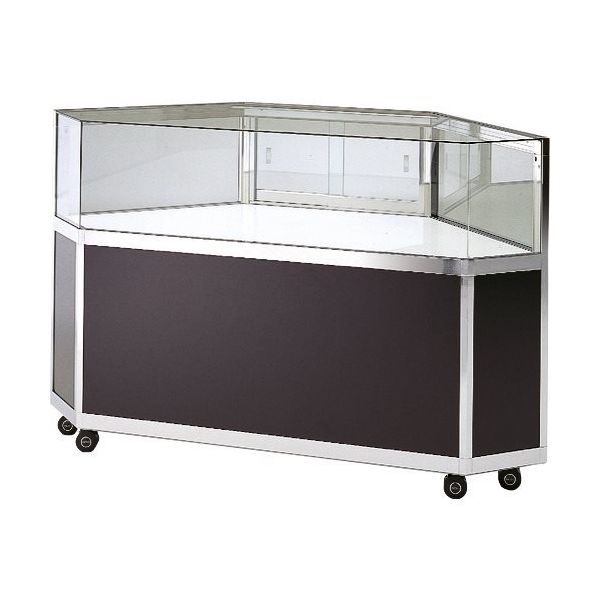 ハヤノ産業 ハヤノ エクシード コーナー平ケースCK2 シルバー プッシュ錠付 CK2-45-S-P 1台 167-5875（直送品）