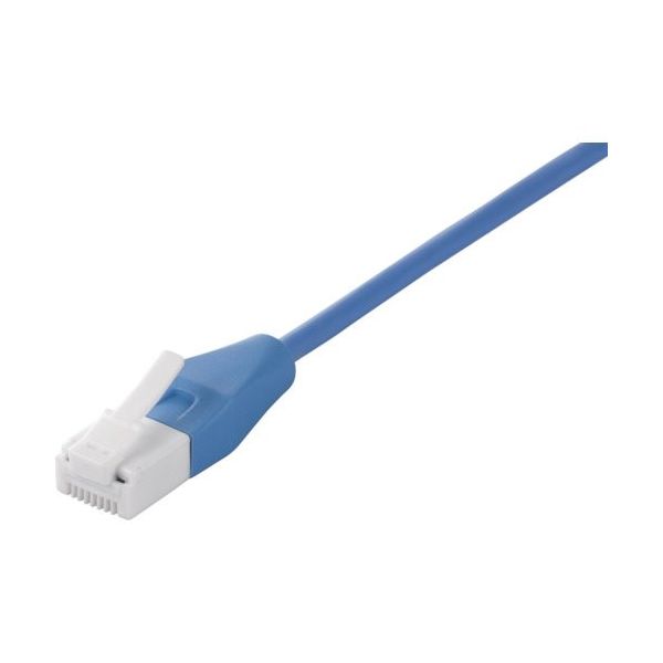 バッファロー BUFFALO Cat6 ツメの折れないLANケーブル スリム ストレート 7m ブルー BSLS6SU70BL2 1個（直送品）