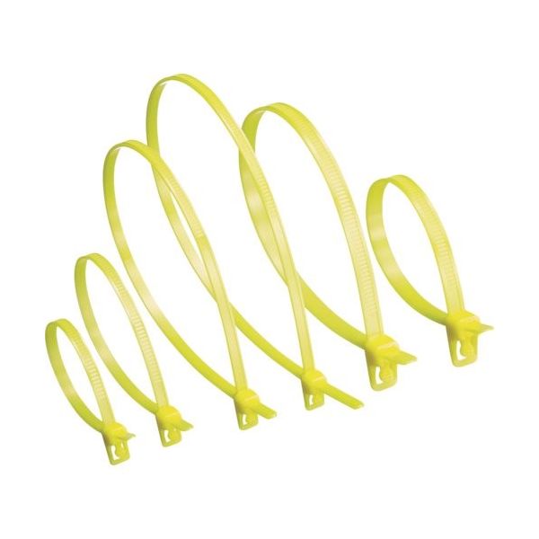 インシュロックタイ アウトレバー・リピートタイ屋内用(100本入)黄色 幅4.7×長さ301 ORF300-S-YLW 1袋(100本)（直送品）