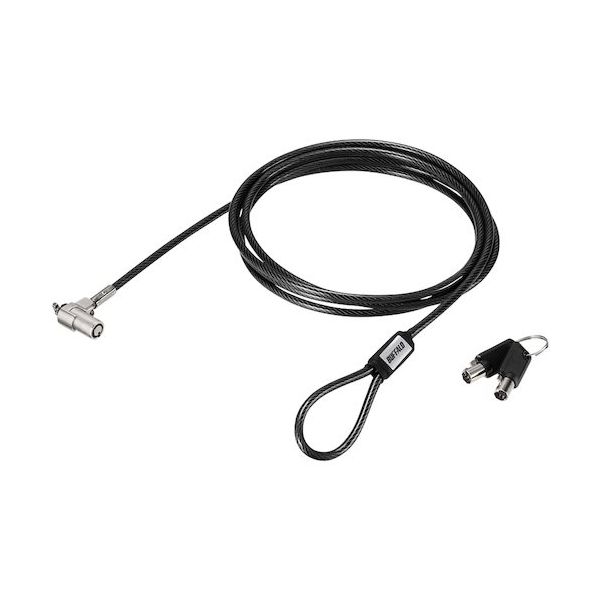 バッファロー シリンダー錠07 ワイヤーロック ノーマルキー BLC07 1個 452-0877（直送品）