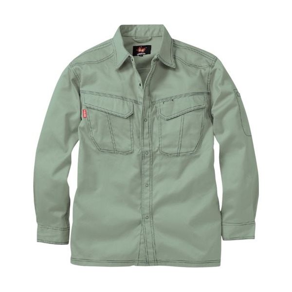 アリオカ Max Dyna 防炎長袖シャツ MD2020-4L-AG 1着 419-5813（直送品）