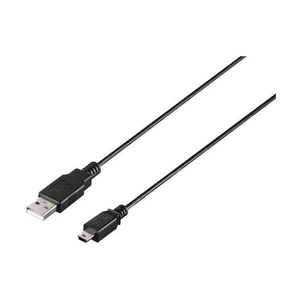 バッファロー USB2.0 A to miniB ケーブル 1.5m ブラック BU2AMN15BK 1個 453-1216（直送品）