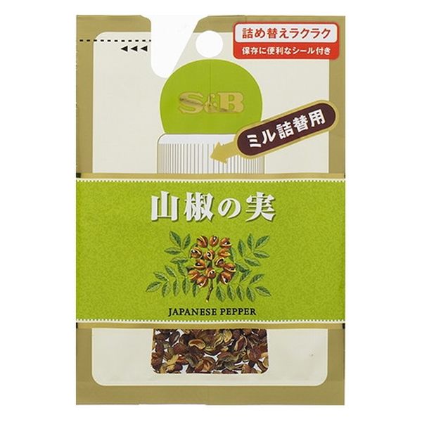 エスビー食品 Ｓ＆Ｂ スパイス＆ハーブ 山椒の実 ミル詰替用 袋 5g x10 4901002090456（直送品）