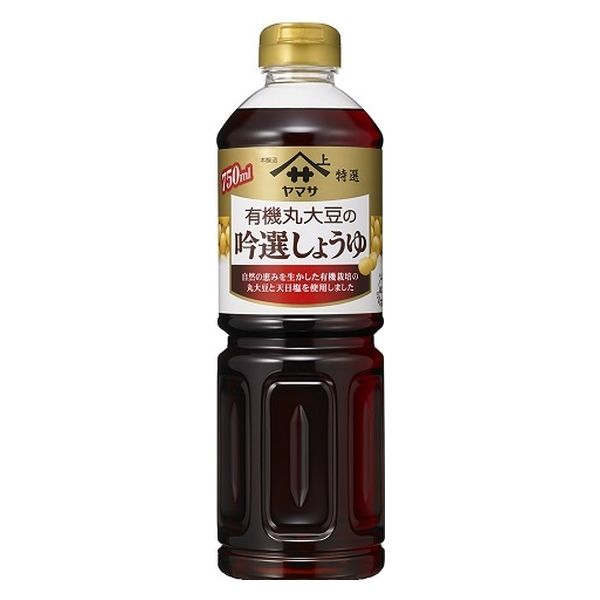 ヤマサ醤油 ヤマサ 特選有機丸大豆の吟選しょうゆ 750ml x6