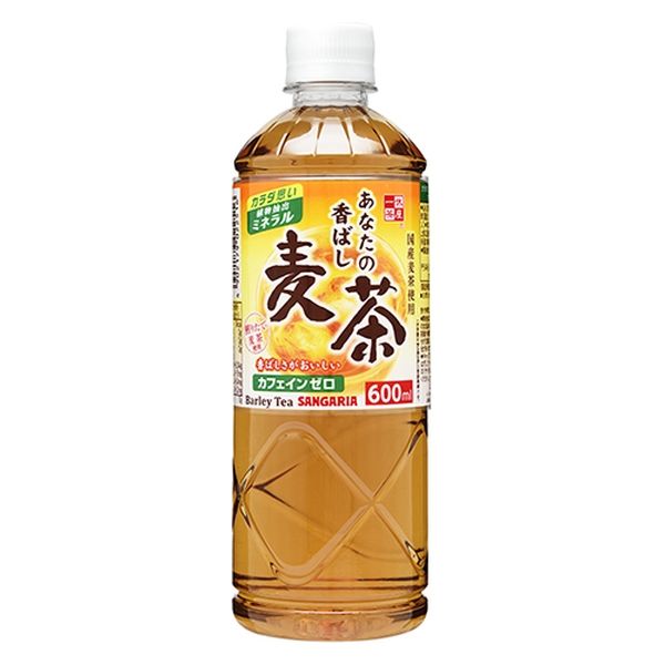 サンガリア あなたの香ばし麦茶 ペット 600ml x24 4902179022516（直送品）