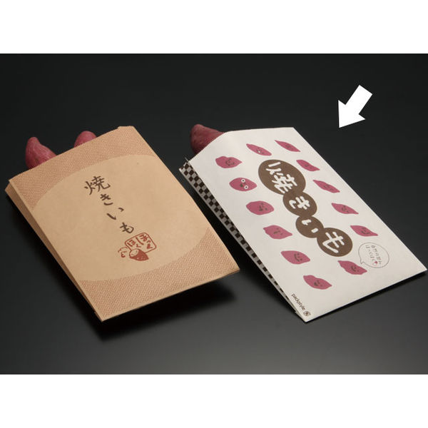 パックスタイル PS 焼き芋ガゼット 平袋 晒 00486897 1袋(100枚)（直送品）