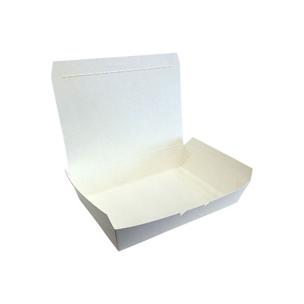 ケーピープラテック 紙製弁当容器　ランチボックス　ＫＭー１７　白 54909 1袋（50枚）