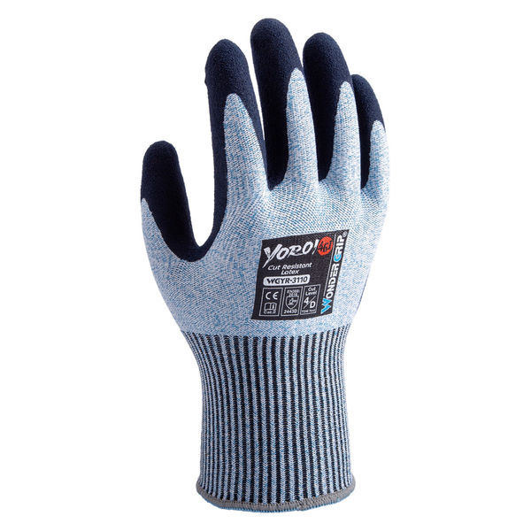 (まとめ) 富士手袋工業 ブルースリー 天然ゴム手袋 18G M ブルー 9320-M 1双 