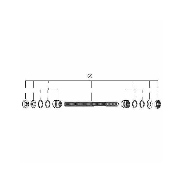 シマノ Y3B598030 ハブ軸組立品 (軸長146mm/ 玉間135mm) 1セット(3個)（直送品）