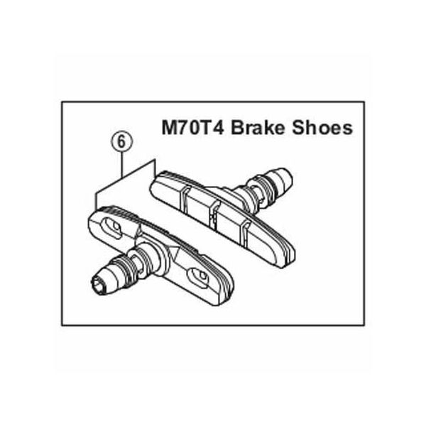 シマノ M70T4 ブレーキシューセット - パーツ