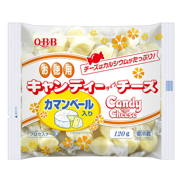 冷蔵]六甲バター QBB 徳用キャンディーチーズカマンベール入り 120g×10個 4903308060195 1箱(10個) 六甲バター（直送品）  アスクル