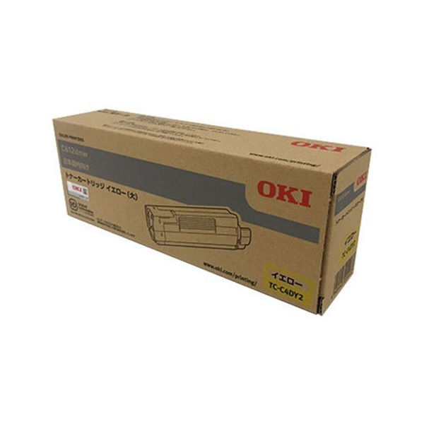 沖データ（OKI） 純正トナー TC-C4DY2 イエロー 大容量 1個（わけあり品）
