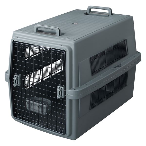 アイリスオーヤマ 犬 猫 ペットキャリー 飛行機可 犬用品 猫用品 大型犬用 35kgまで エアトラベルキャリー ATC-870 ダークグレー 1個（直送品）