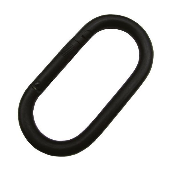 水本機械製作所 水本 ステンレス カラビナ(環なし) 黒色塗装 線径10mm長さ90mm A-2849 1個 318-0747（直送品）