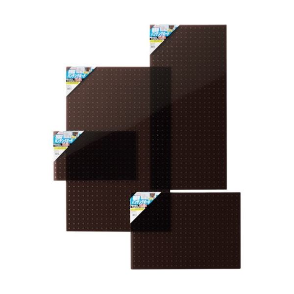 光 樹脂製パンチングボード ブラウンスモーク PGEB1888-2 1セット(5枚) 253-6278（直送品）