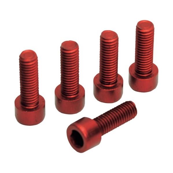 ワールドツール アストロプロダクツ 5PC ボトルケージ用ボルト レッド (5個入) 2026000008332 1袋(5袋)（直送品）