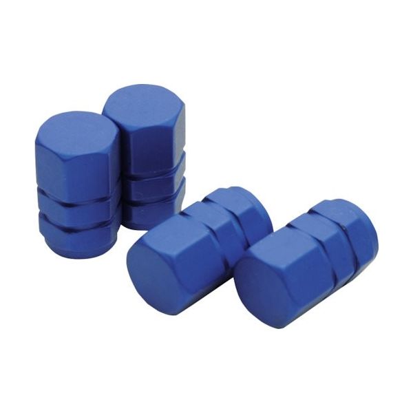 ワールドツール アストロプロダクツ タイヤバルブキャップセットアルミ ブルー 4PC 2016000004267 1セット(4セット)（直送品）